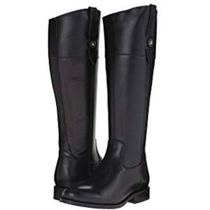 Frye Jayden Button Tall Black Smooth Vintage Boot
